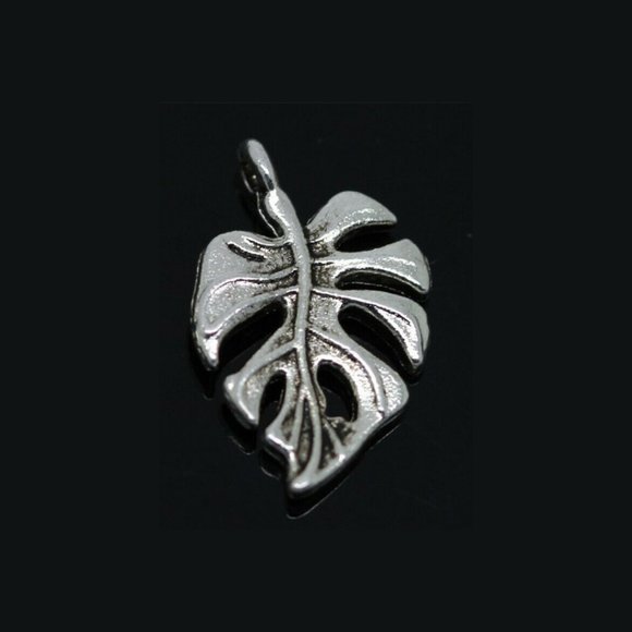 New Silver Leaf Charm - Picture 5 of 5